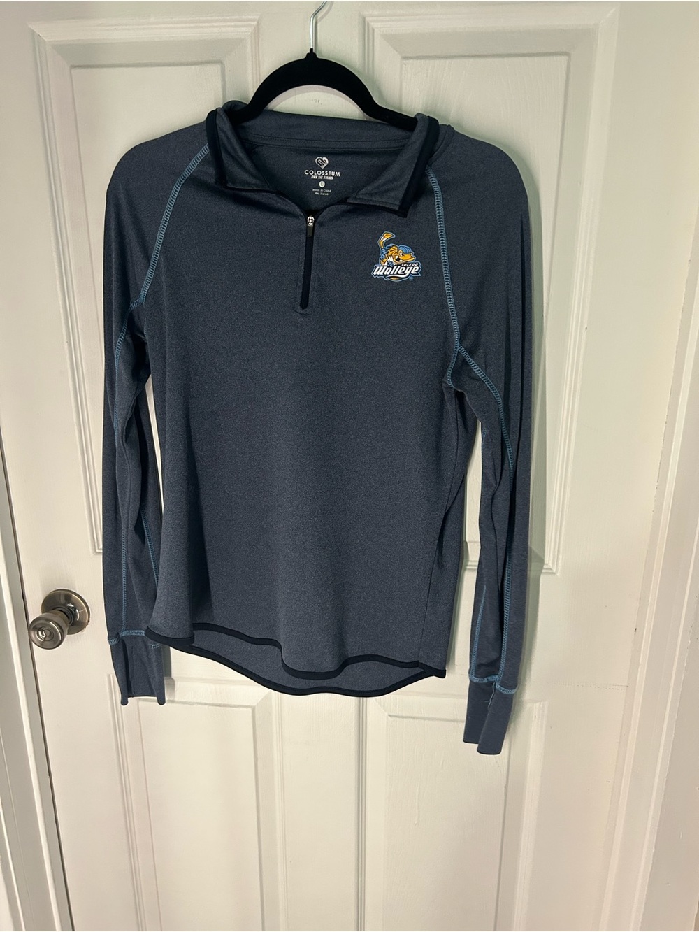 Colosseum Navy Quarter-Zip Toledo Walleye Logo Pullover